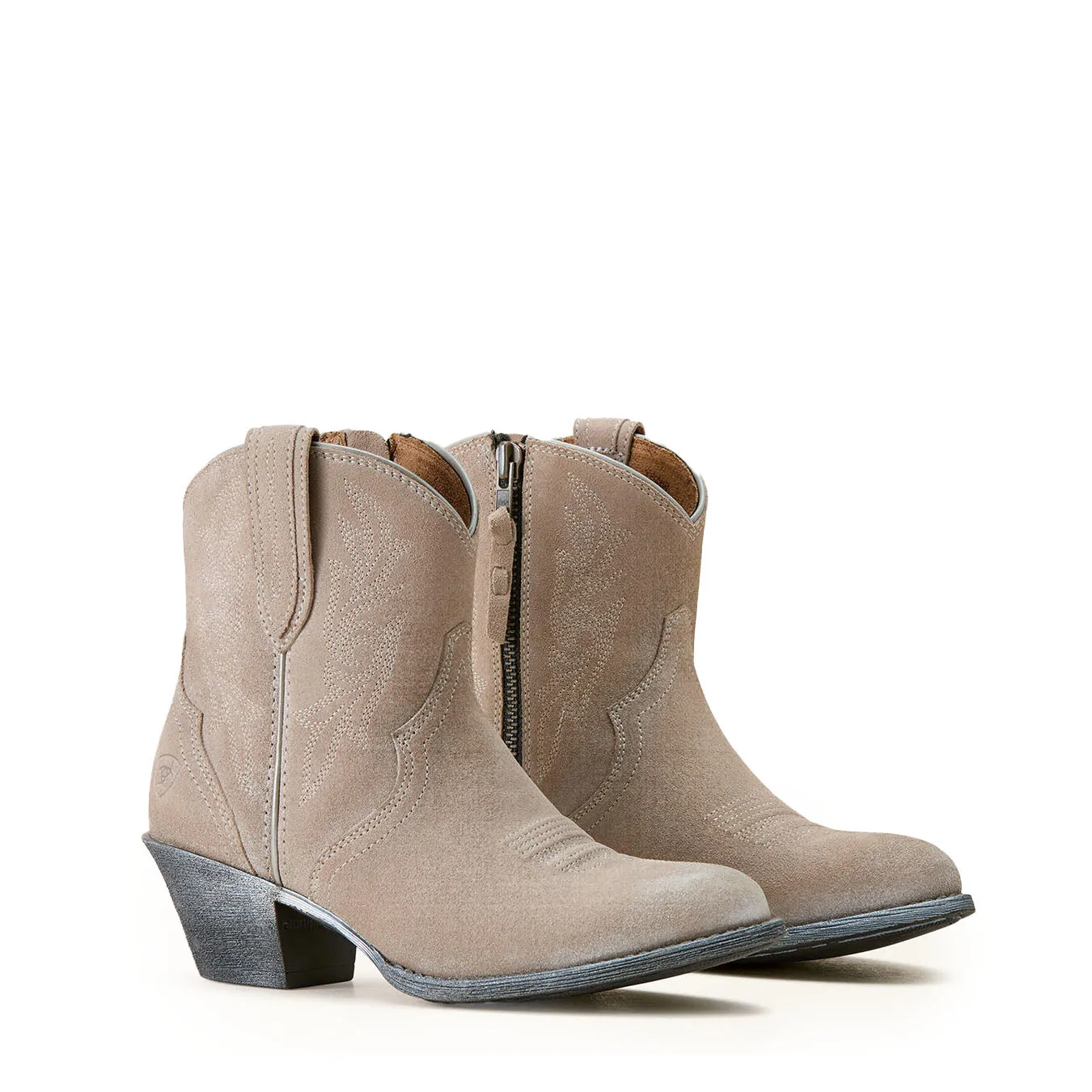 Ariat Womens Harlan Western Boot Granite Grey Suede Rugged Look