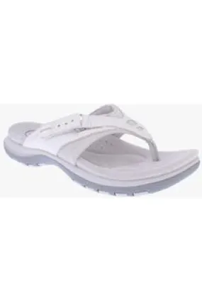 Breathable Footwear Free Spirit Juliet 2 Toe Post sandal  in White