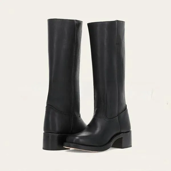 Women's Retro Simple Square Toe Western Boots 49255525S Adidas Fabela Rise Field Hockey Shoes