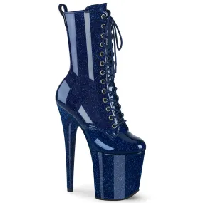 Shoes Similar To Asics Gel Nimbus 24 FLAMINGO-1040GP Pleaser Navy Blue Glitter Sexy Platform Shoes (Pole Dancing Heels)