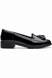 Clark Havisham Edge black patent wide fit Bazaar Day Star View