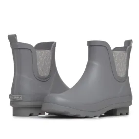 Laura Ashley Ladies Mid Cut Ankle Height Rubber Rain Boots, Lightweight Waterproof Booties for Women Totes Boots