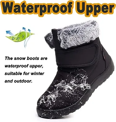 OCW Women Winter Boots Orthopedic Warm Fur Snow Ankle Waterproof Non Slip Boots Dressy Snow Boots
