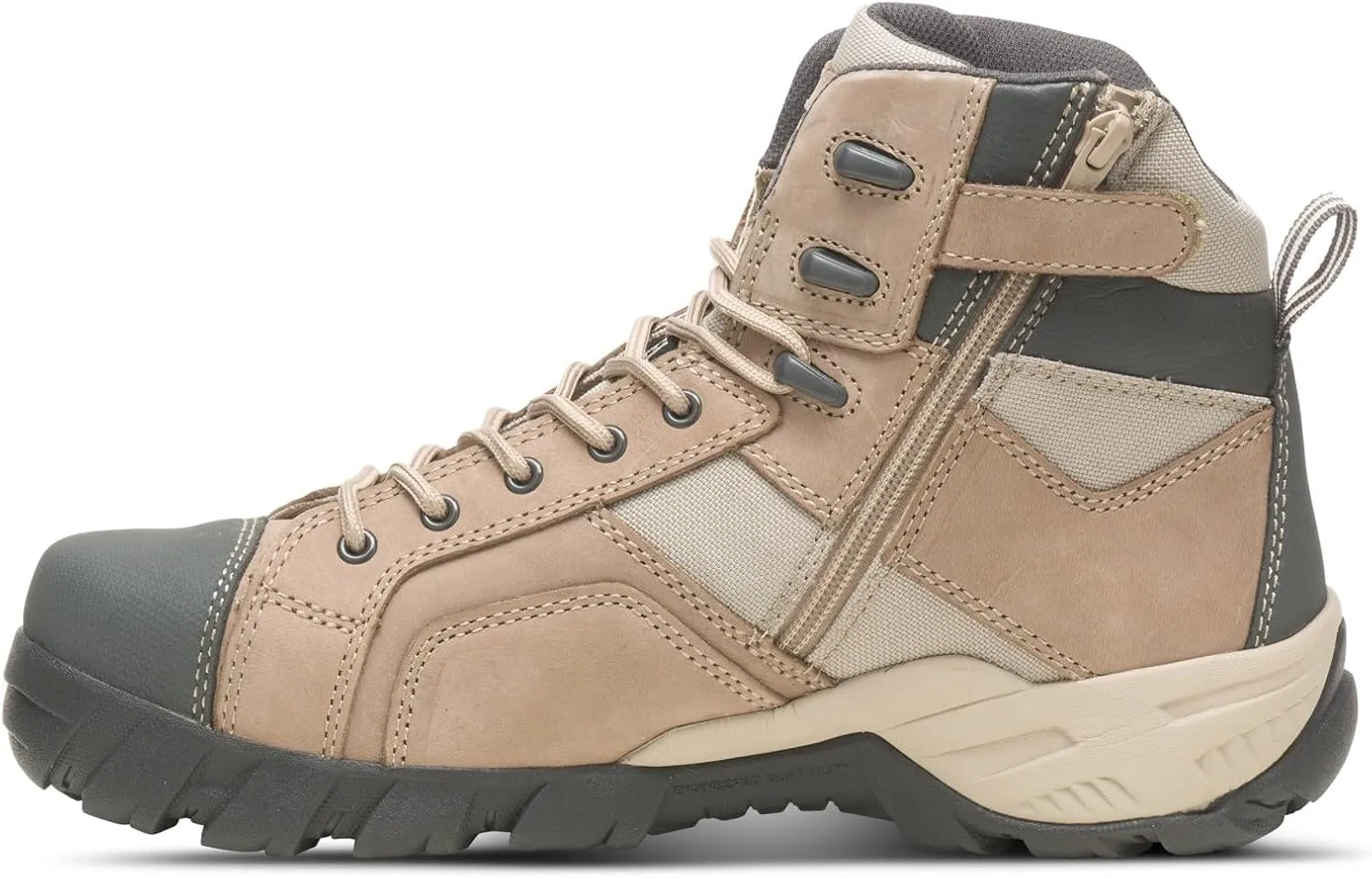 Steel Toe Pull On Boots Caterpillar Men's Argon ST AUS Hi Side Zip Steel Toe Work Boot