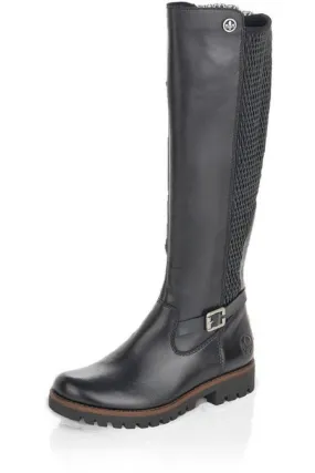 Rieker 78592 black Comfortable Heel Counter