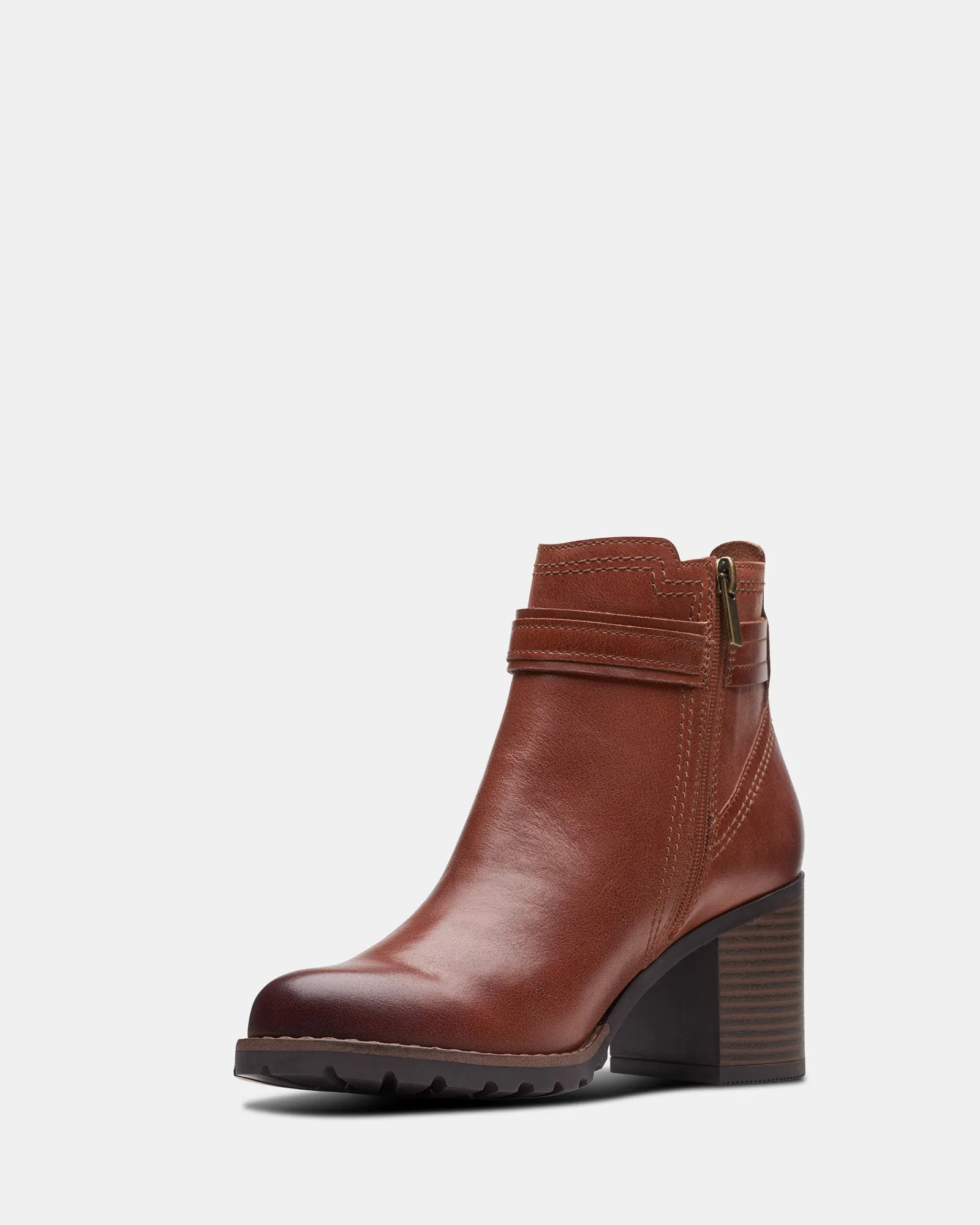 Comfort arch Olive Tone Leda Strap Mahogany Leather