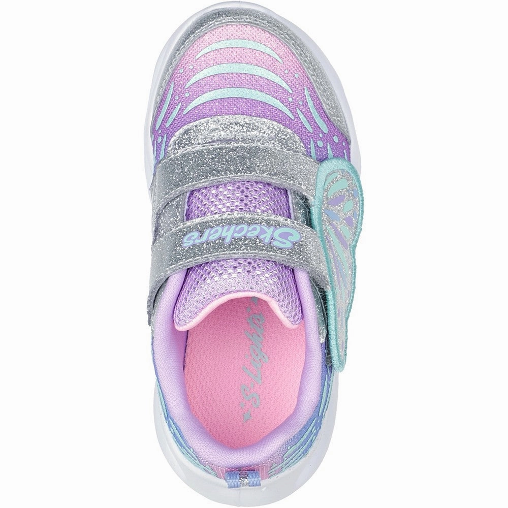 Skechers Twisty Brights Wingin' It Trainers Treaded Sole