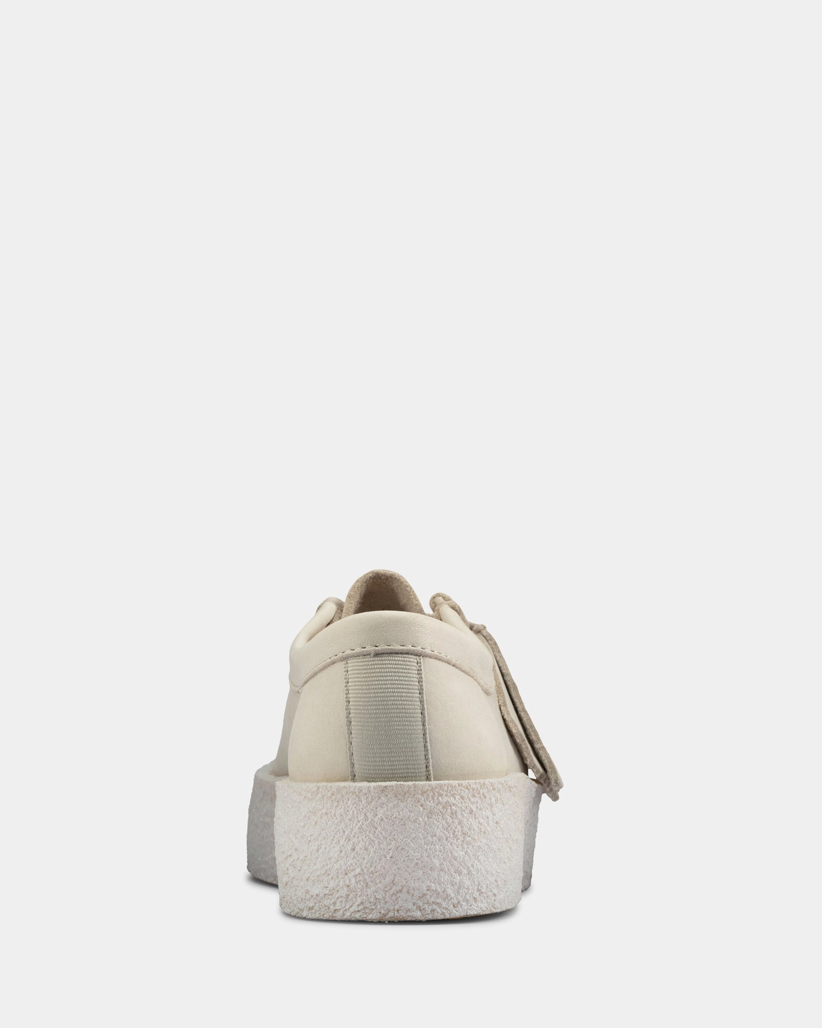 Wallabee Cup. (W) White Nubuck Platform Style Lean Look