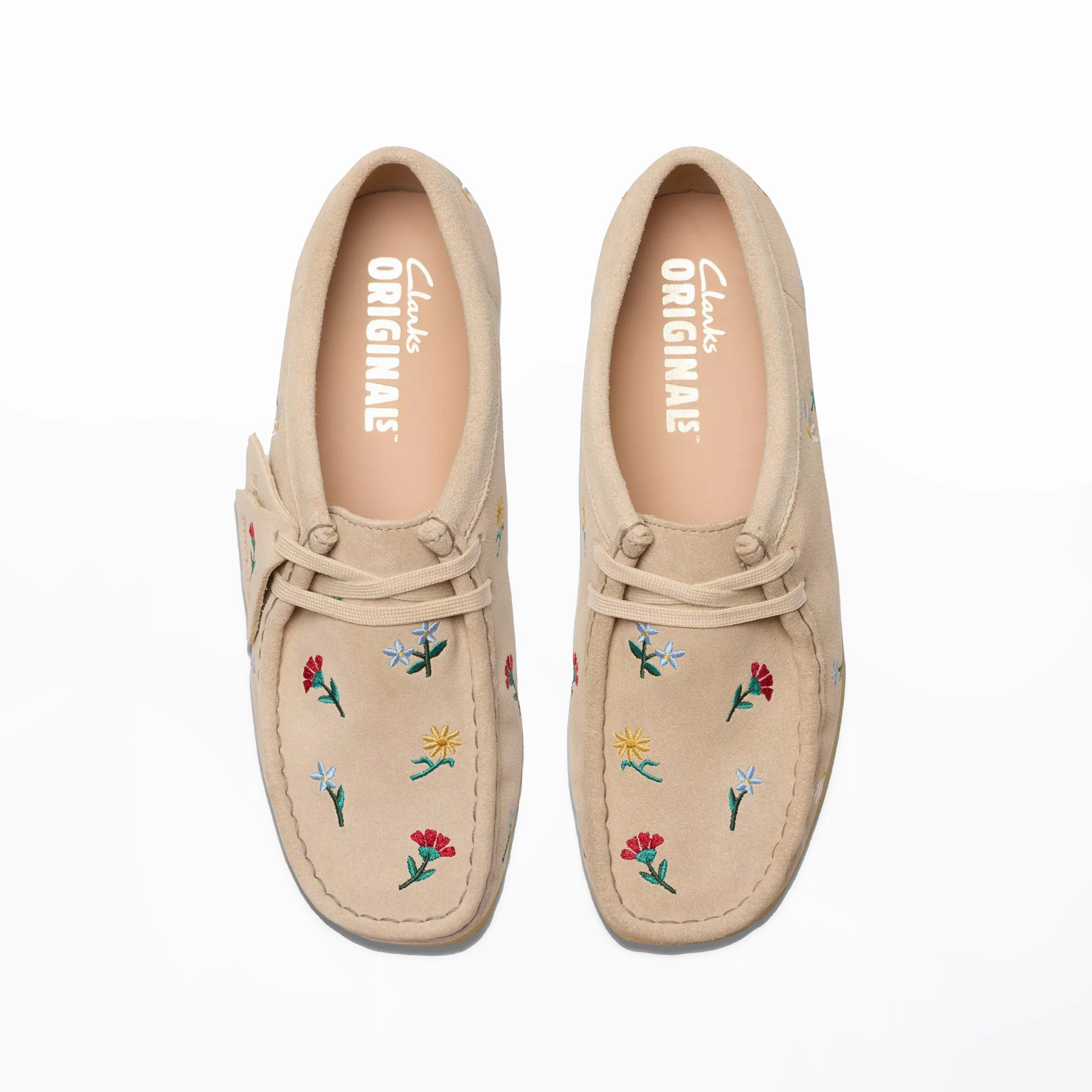 Clarks Originals Womens Wallabee Taupe Embroidery Outdoor Use High Glow