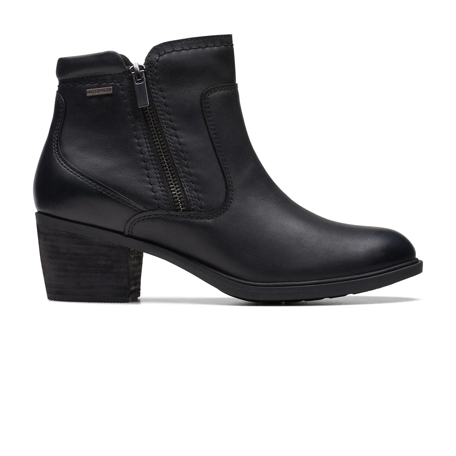 Zip Edge Womens - Neva Zip WP Black Leather
