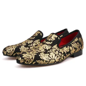 Dsw Slip On Loafers OneDrop Handmade Dress Shoes High End Gold Printing Men Wedding Party Prom Loafers