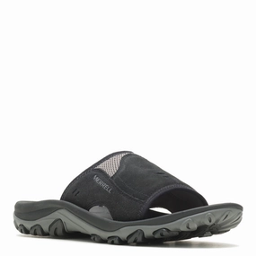 Comfy Flip-flops Men's Merrell, Huntington Leather Slide Sandal