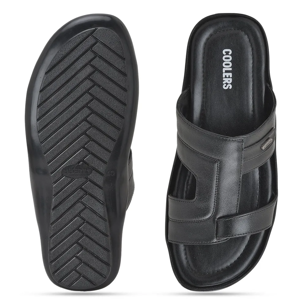 Cuddl Dud Slippers Coolers By Liberty LAF-227 Casual Black Slippers For Men