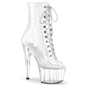 7 Inch Heel ADORE-1021C Clear Work Zone Boots