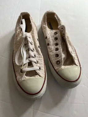 Converse Women's White Lace Slip-On Chuck Taylor All Star Sneakers - Size 7 Asics Gel-venture 5 Running Shoes