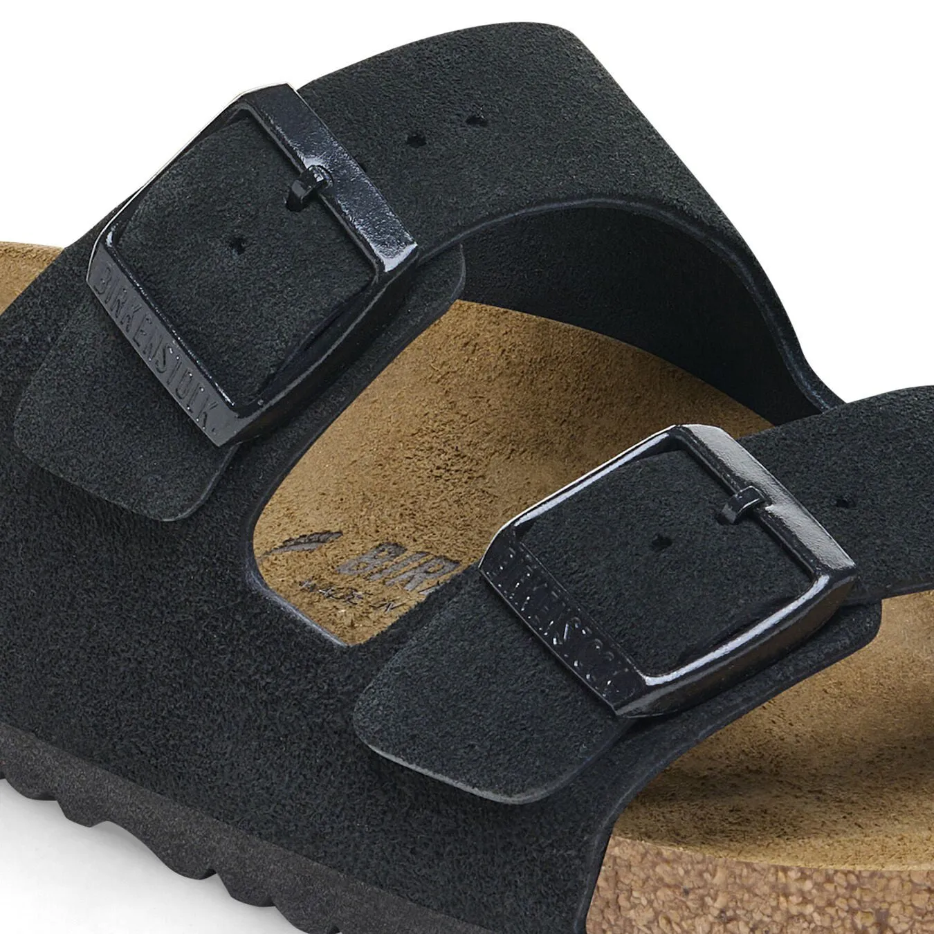 Birkenstock Womens Arizona Narrow Sandal Black Open Sides Flexible Upper