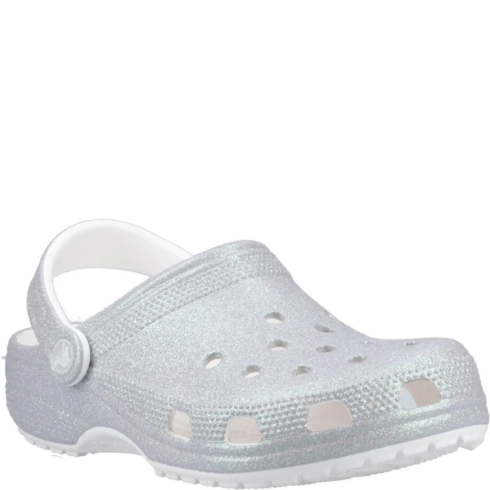 Crocs Unisex Classic Glitter Clog Sandal Clasps