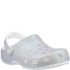 Crocs Unisex Classic Glitter Clog Sandal Clasps
