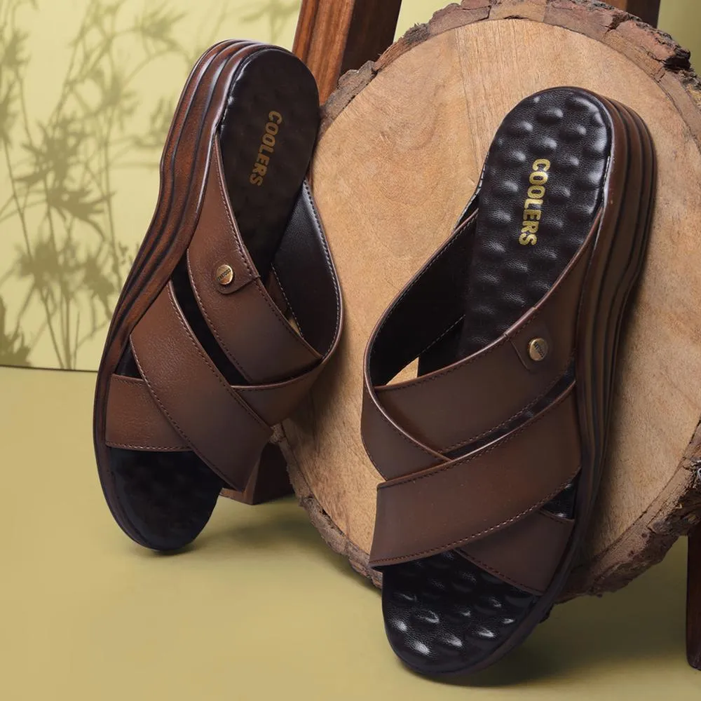 Ruby Slippers Auction Coolers By Liberty Mens 7123-901 Tan Casual Slippers