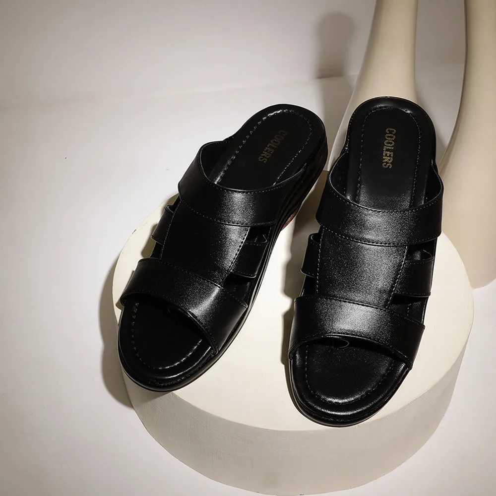 Coolers Casual (Black) Slippers For Men 7123-120 By Liberty Children's Dog Slippers