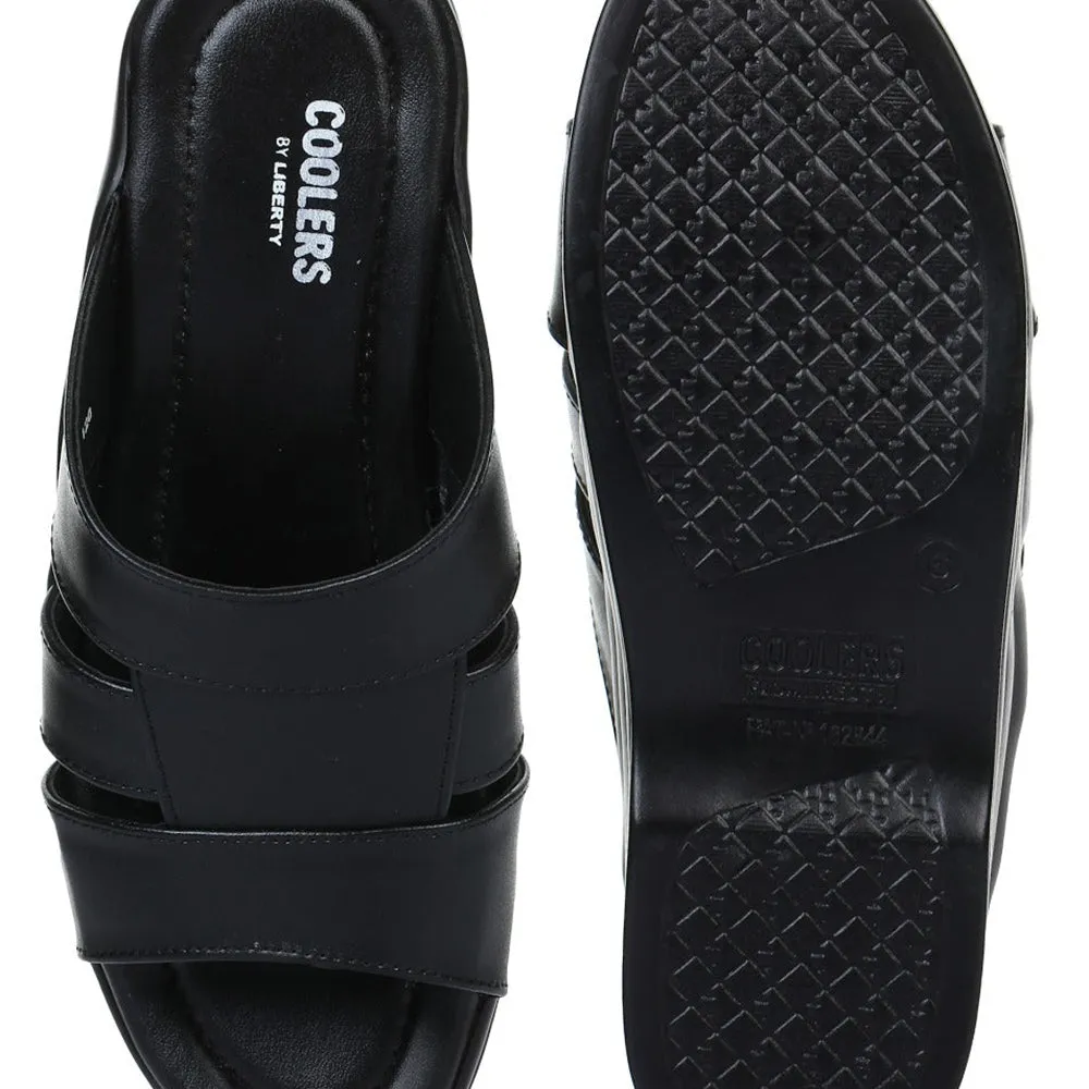 Slippers Booties Coolers Casual (Black) Slippers For Men 7123-120 By Liberty