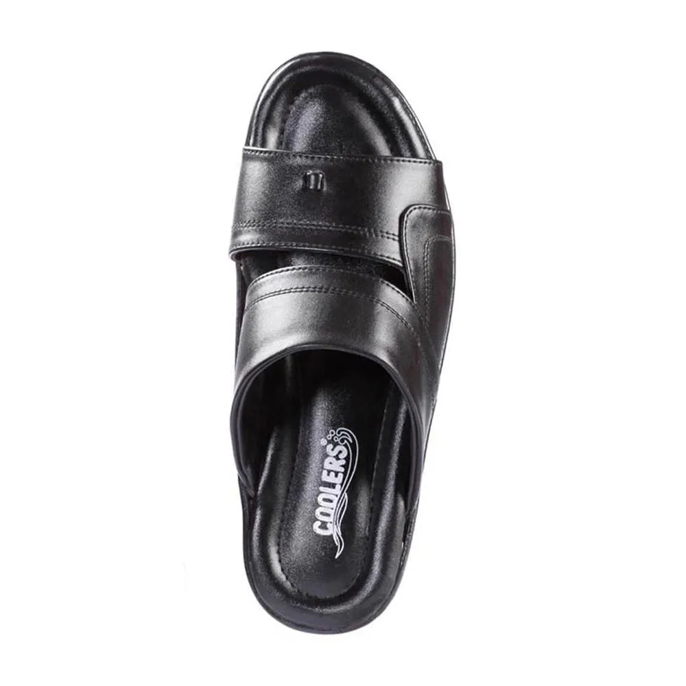 Cushioned House Slippers Coolers Casual (Black) Slippers For Men 7153-44 By Liberty