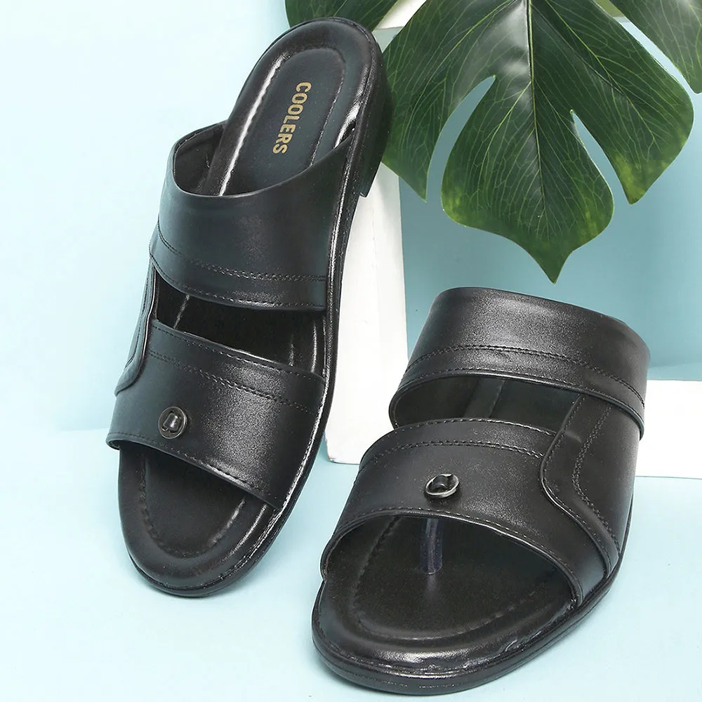 Coolers Casual (Black) Slippers For Men 7153-44 By Liberty Living Kitzbuhel Slippers