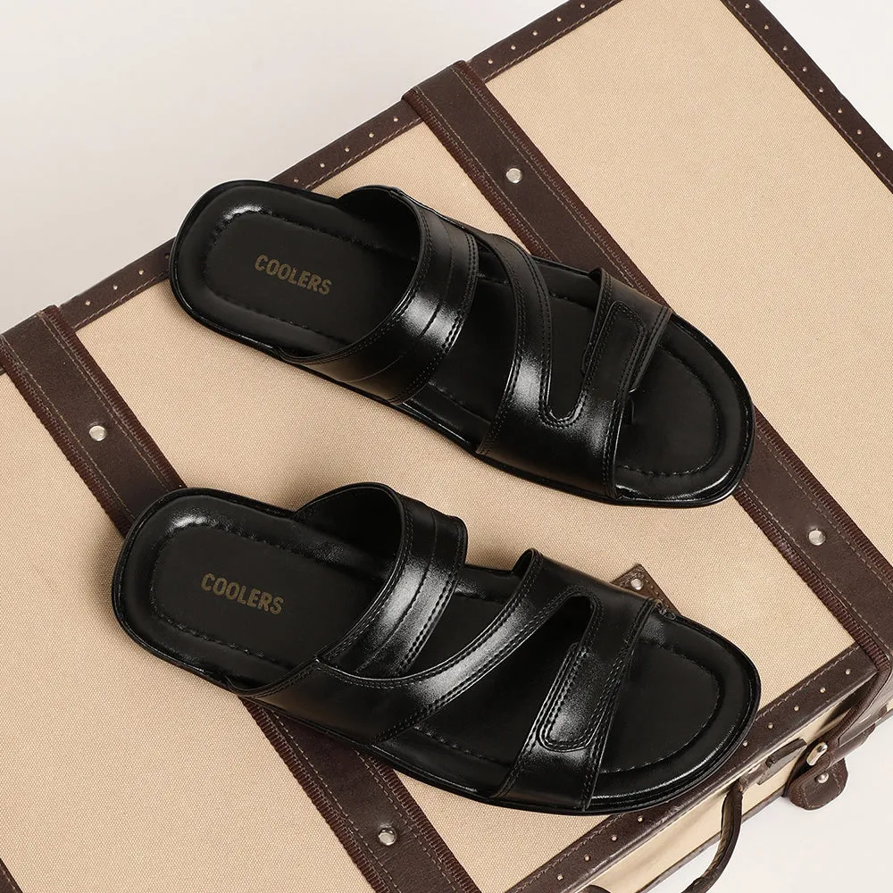 Cloudies Slippers Coolers Casual (Black) Slippers For Men COOL99-13 By Liberty