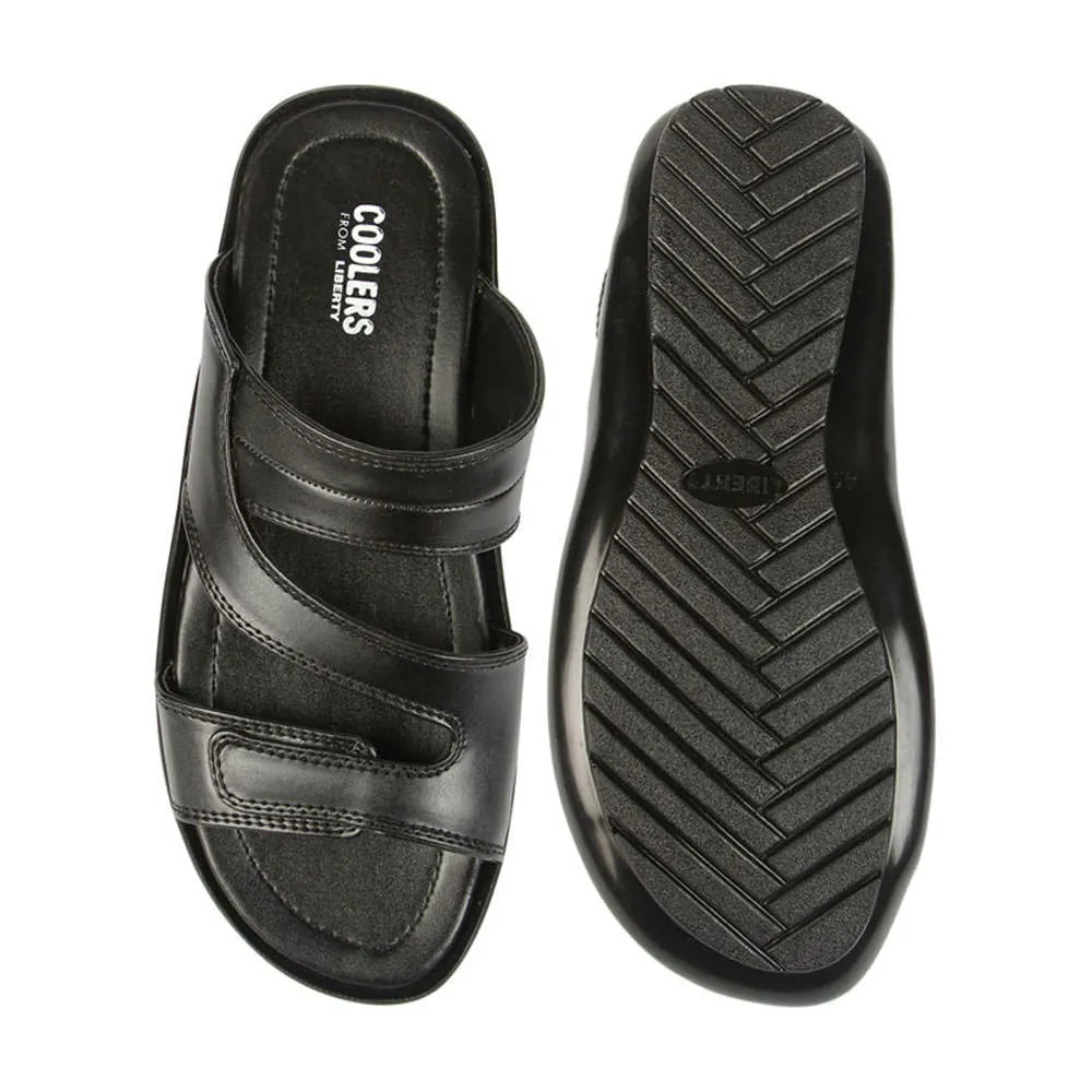 Slides Shoes Cheap Coolers Casual (Black) Slippers For Men COOL99-13 By Liberty