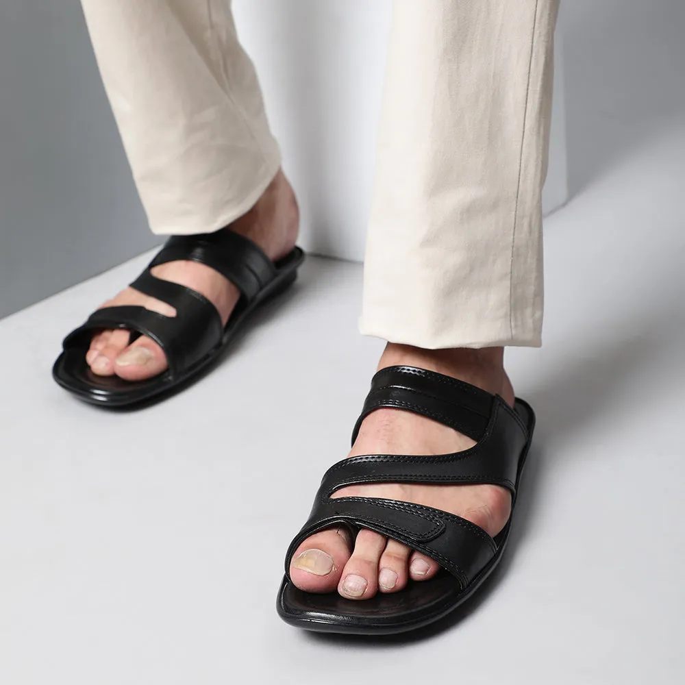 Kohl's Slippers Coolers Casual (Black) Slippers For Men COOL99-13 By Liberty