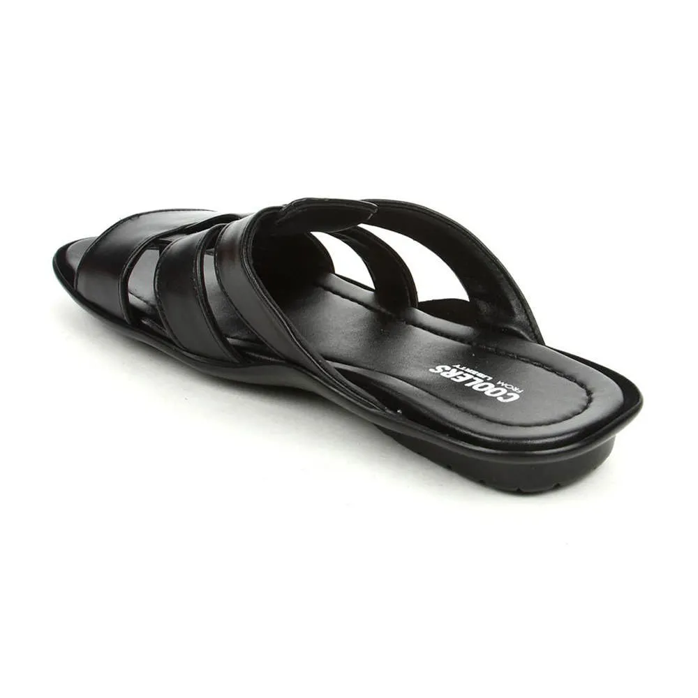 Softball Slippers Coolers Casual (Black) Slippers For Men COOL99-3 By Liberty