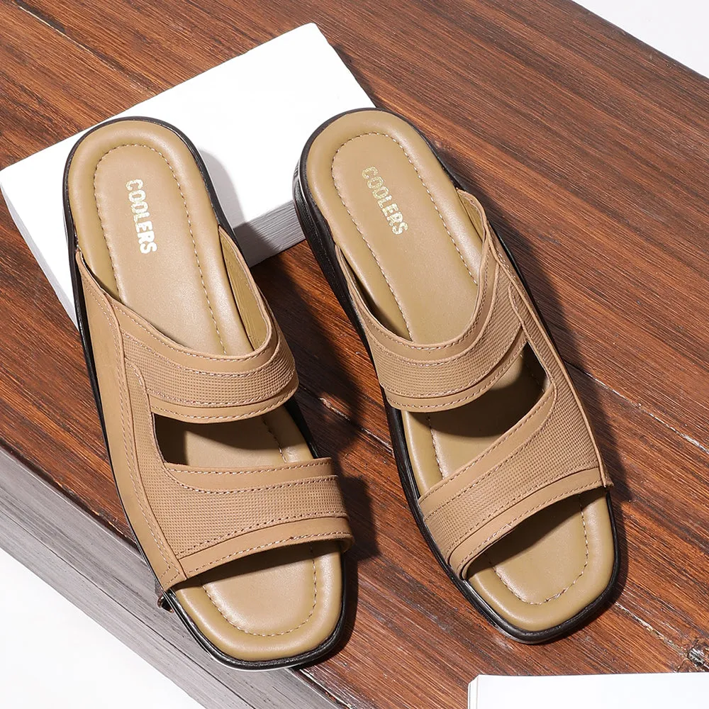 Clear Jelly Slippers Coolers Casual (Brown) Slippers For Men 2050-01 By Liberty