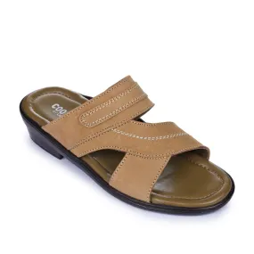 Supportive Slippers For Plantar Fasciitis Coolers Casual (Brown) Slippers For Men 7153-37 By Liberty