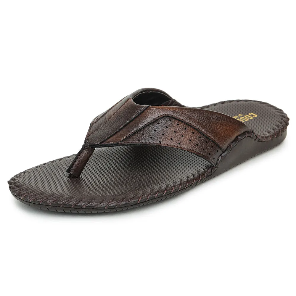 Coolers Casual Brown Slippers For Men AVN-45 By Liberty German Slippers