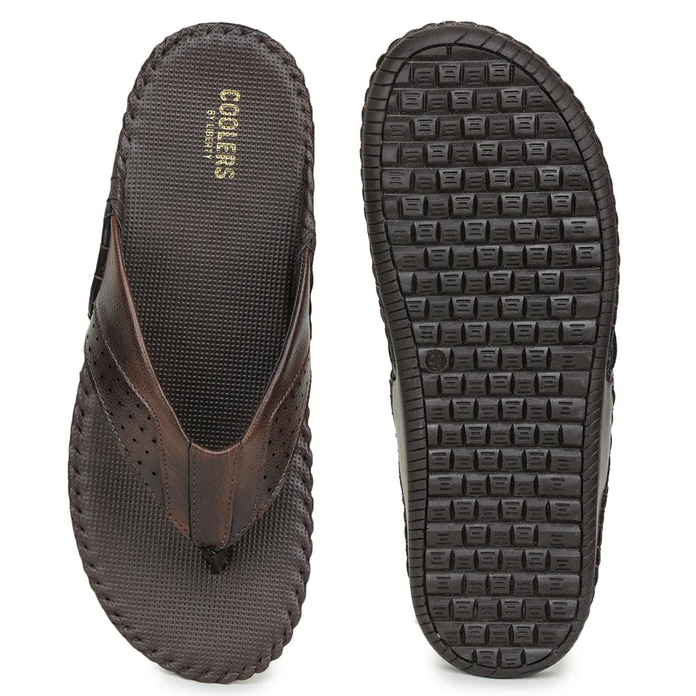 Coolers Casual Brown Slippers For Men AVN-45 By Liberty Kankan Slides