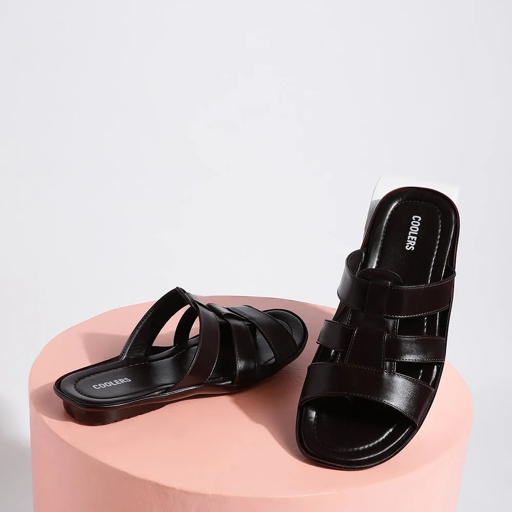 Outdoor Boot Slippers Coolers Casual (Brown) Slippers For Men COOL99-3 By Liberty