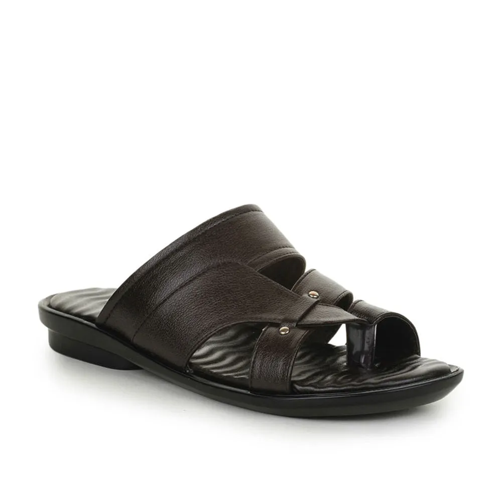 Coolers Casual (Brown) Slippers For Men TRL-113 By Liberty Lambskin Slippers