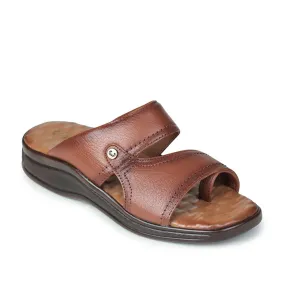 Coolers Casual (Tan) Slipper For Men 2050-613 By Liberty Open Toe Mule Slippers