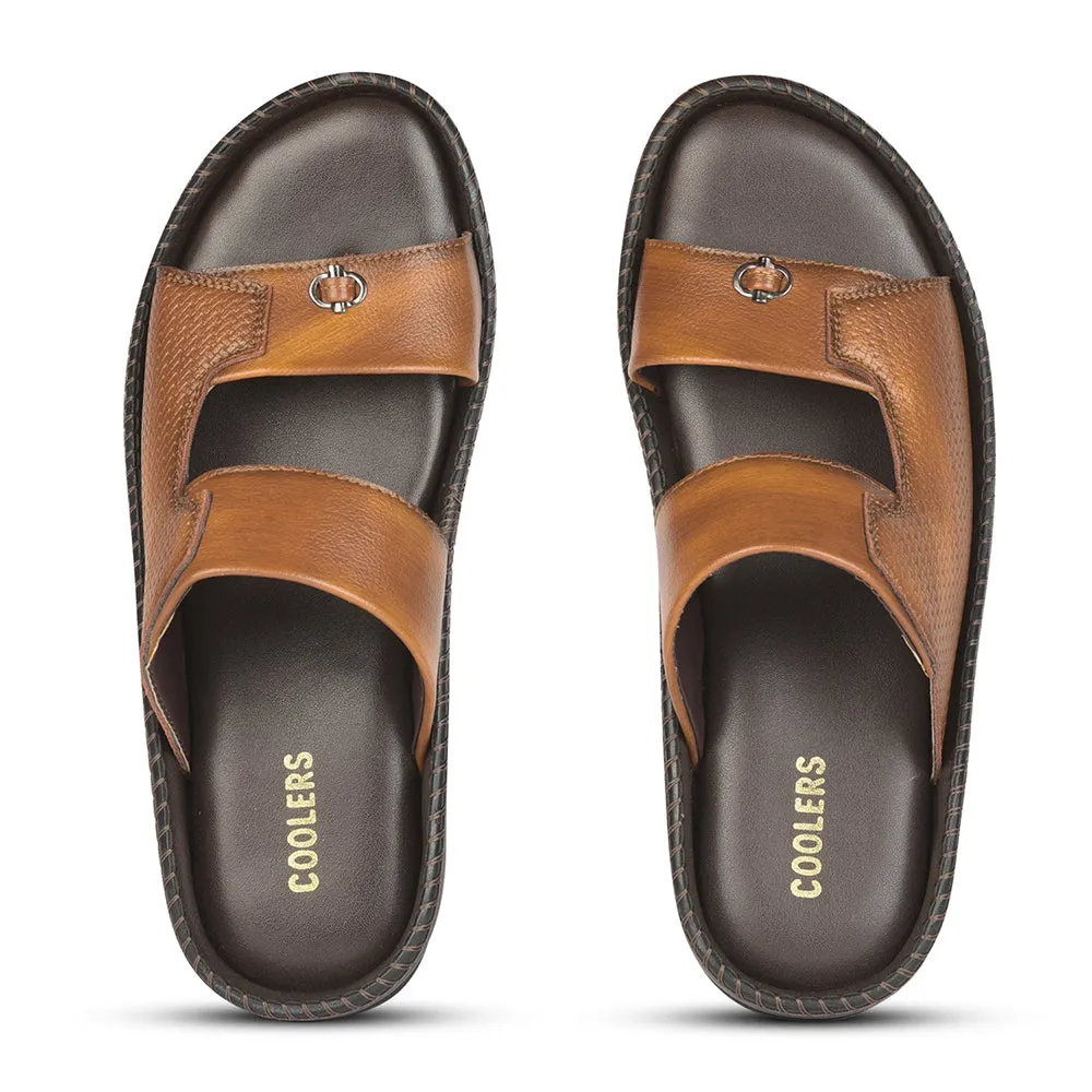 Slides Sand Coolers Casual (Tan) Slippers For Men AVN-21 By Liberty