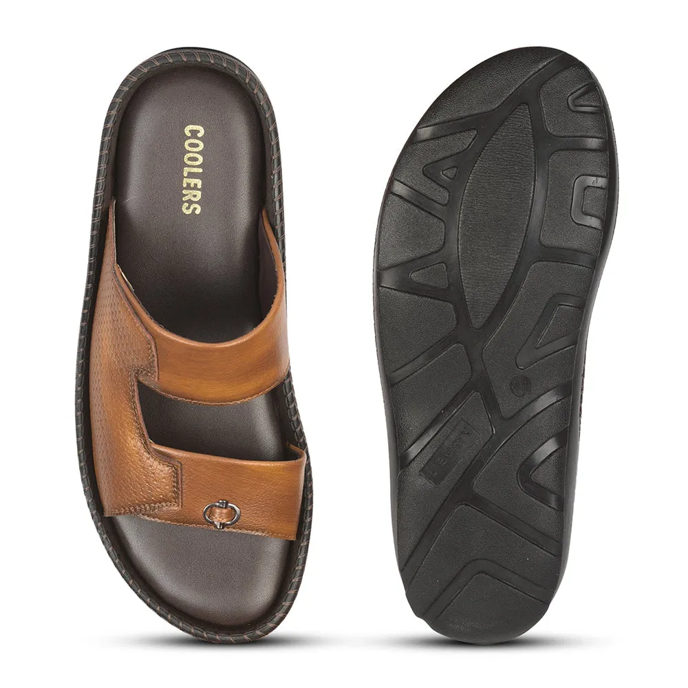 Coolers Casual (Tan) Slippers For Men AVN-21 By Liberty Hockey Slides