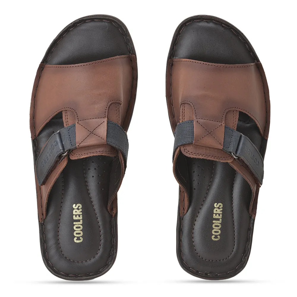 Warmest House Slippers Coolers Casual (Tan) Slippers For Men E278-01N By Liberty