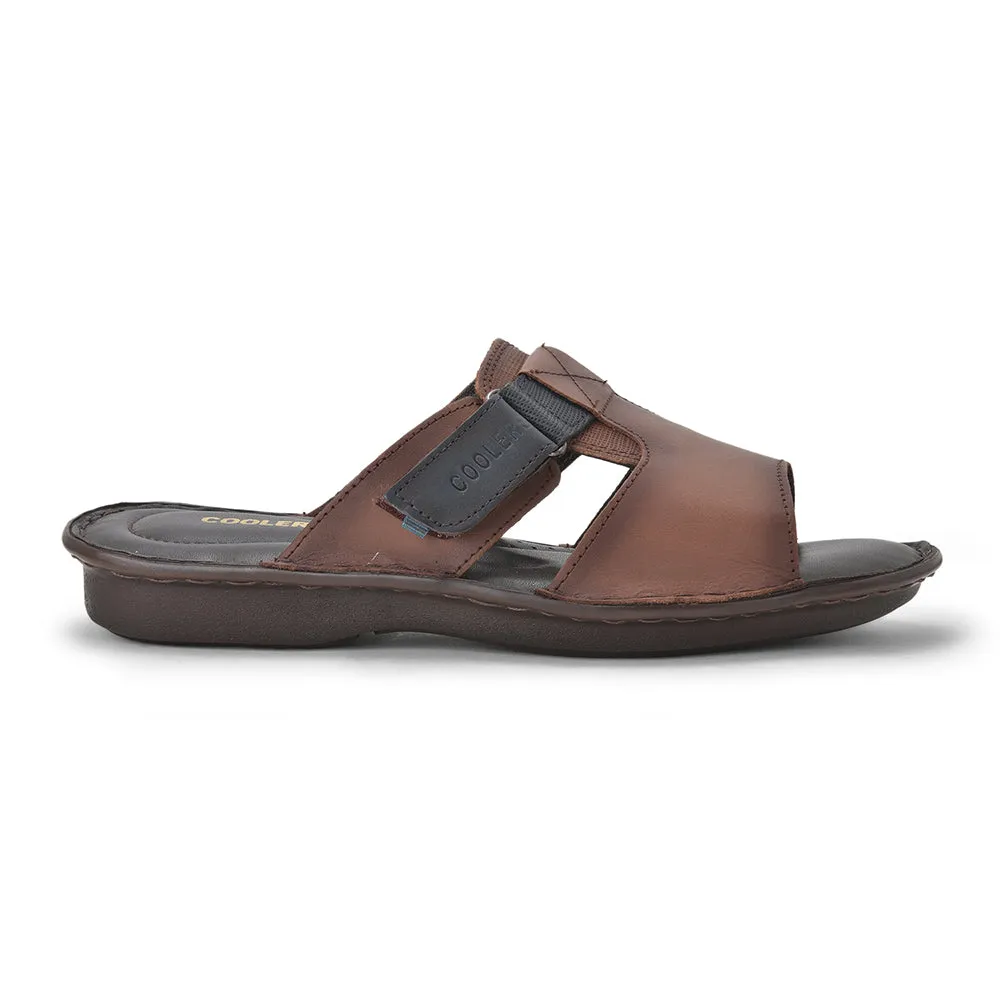 Coolers Casual (Tan) Slippers For Men E278-01N By Liberty Non Slip Slides