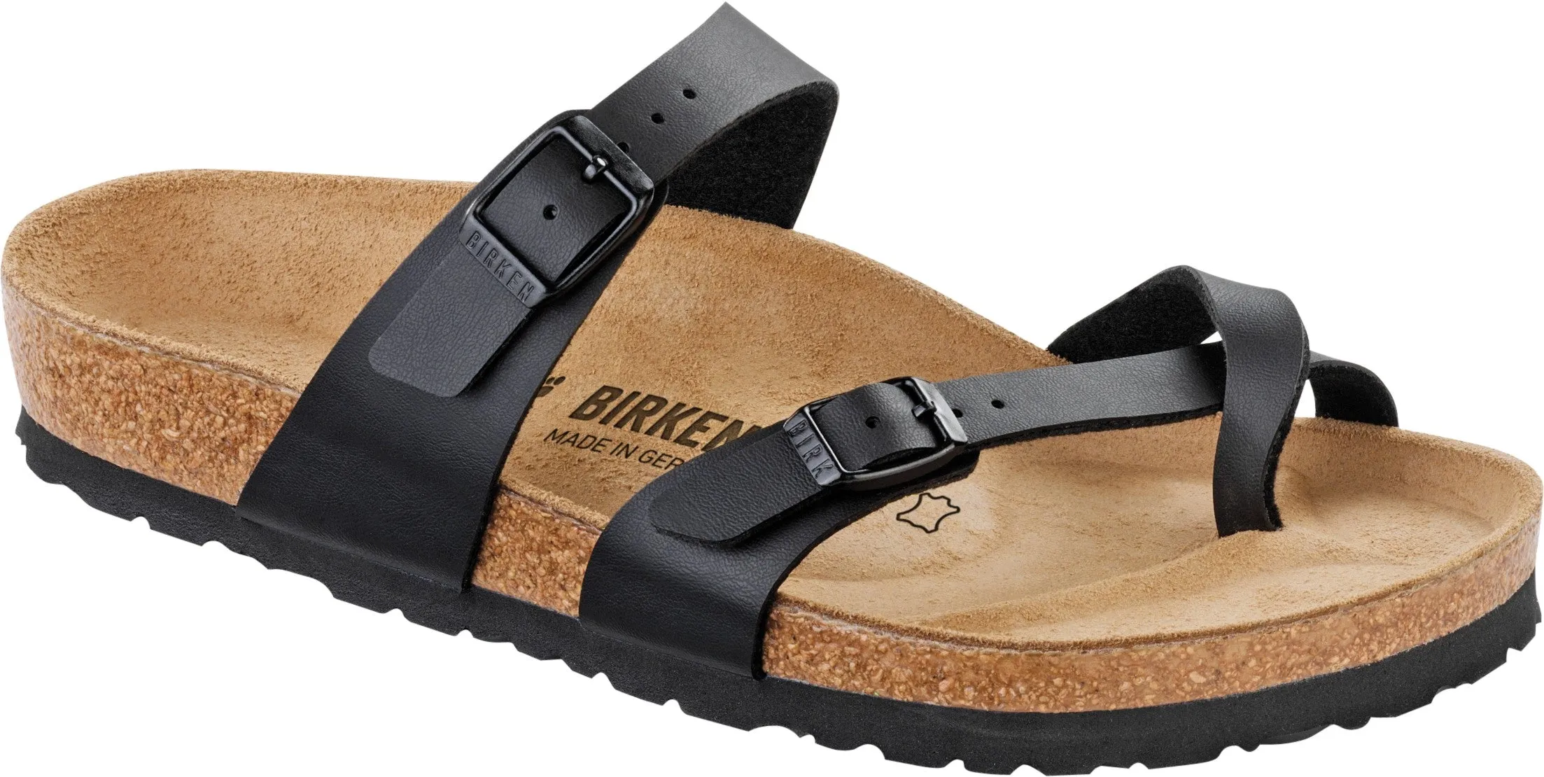 Birkenstock Mayari Black birko-flor  71791 & 71793 Reinforced Stitching Casual Summer Shoes