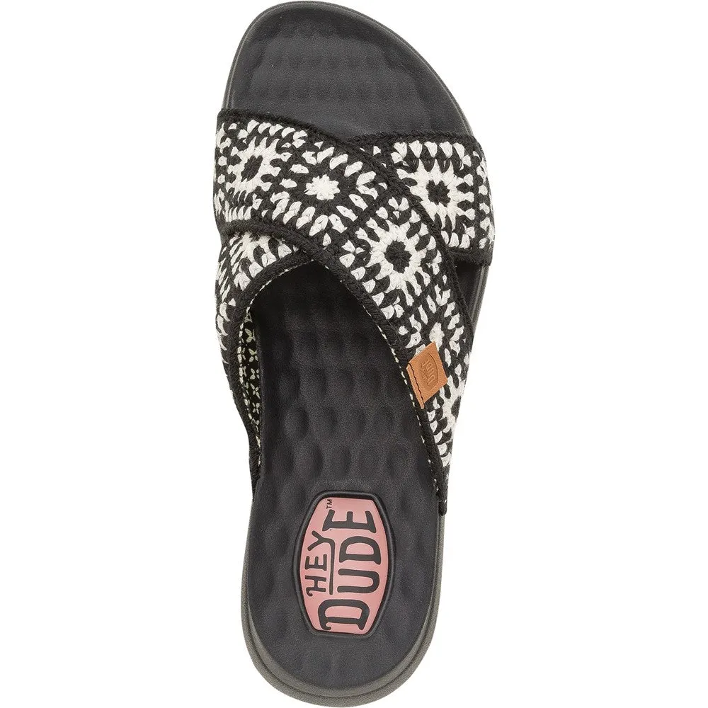 HEYDUDE Christi Slide Cottage Crochet Mule Chill Walk