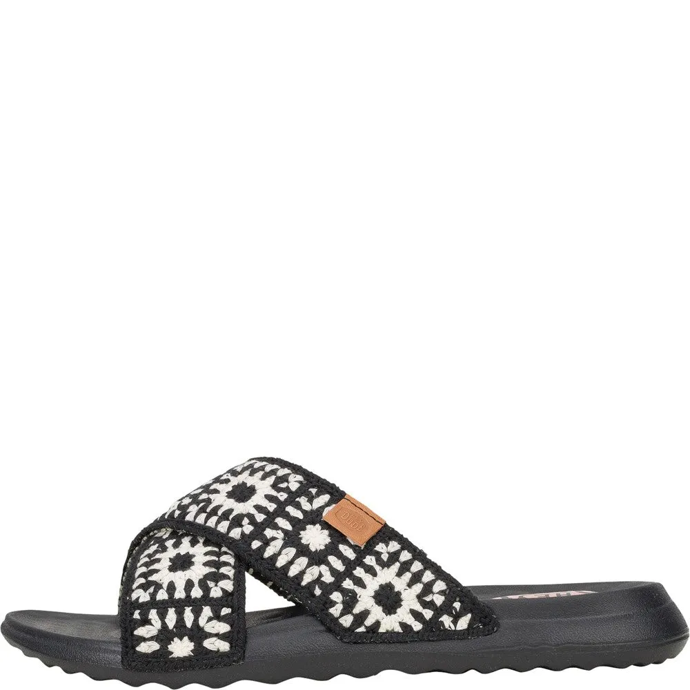 Walk Flow HEYDUDE Christi Slide Cottage Crochet Mule