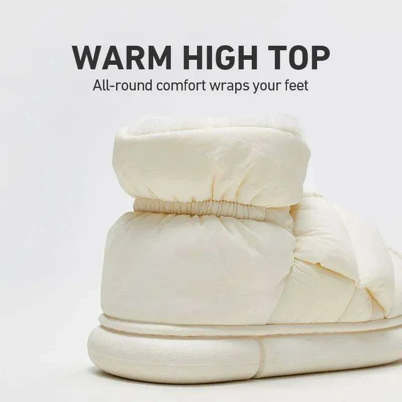 Couples' Cozy Winter Waterproof Snow Boots & Plush High-Top Slip-Ons Set Adidas Shoe For Running