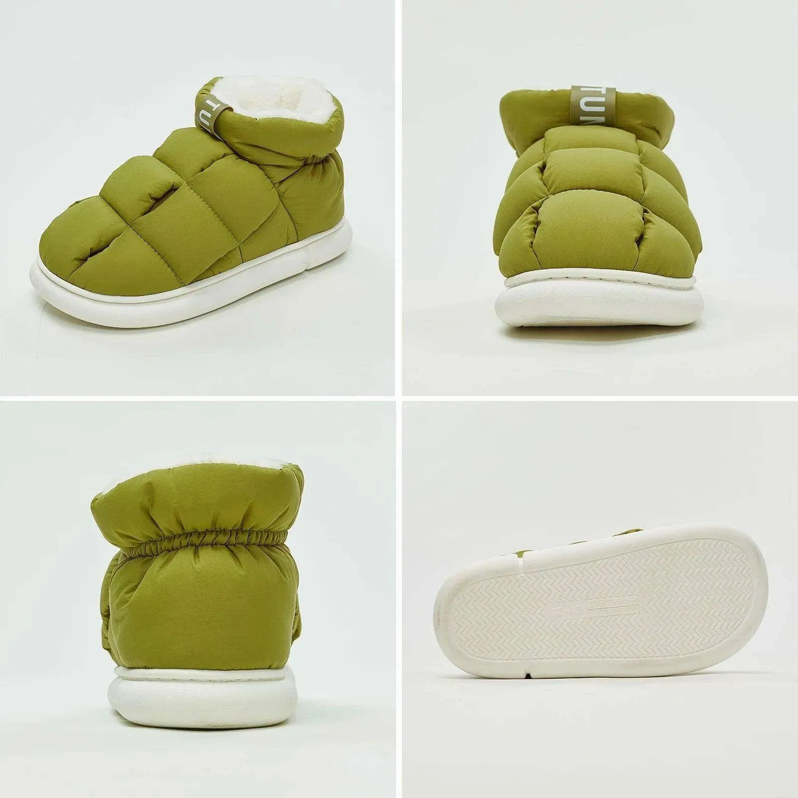 Adidas Recycled Plastic Shoes Couples' Cozy Winter Waterproof Snow Boots & Plush High-Top Slip-Ons Set