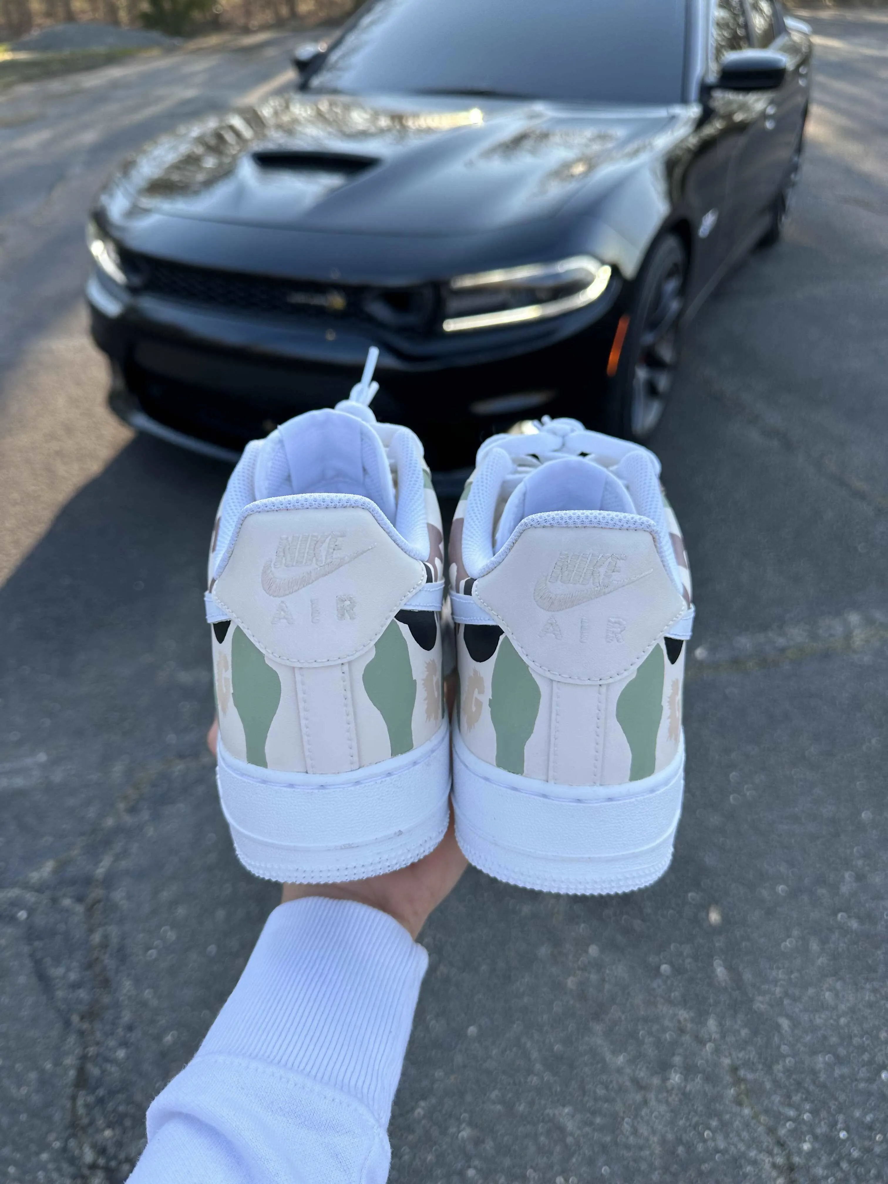 Asics Futuristic Shoes Camo Air Force 1s