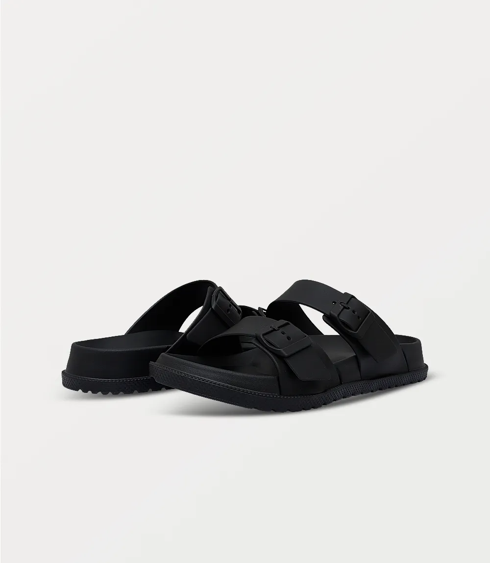 BM6807-BLACK-Men Slipper Mesh Slippers