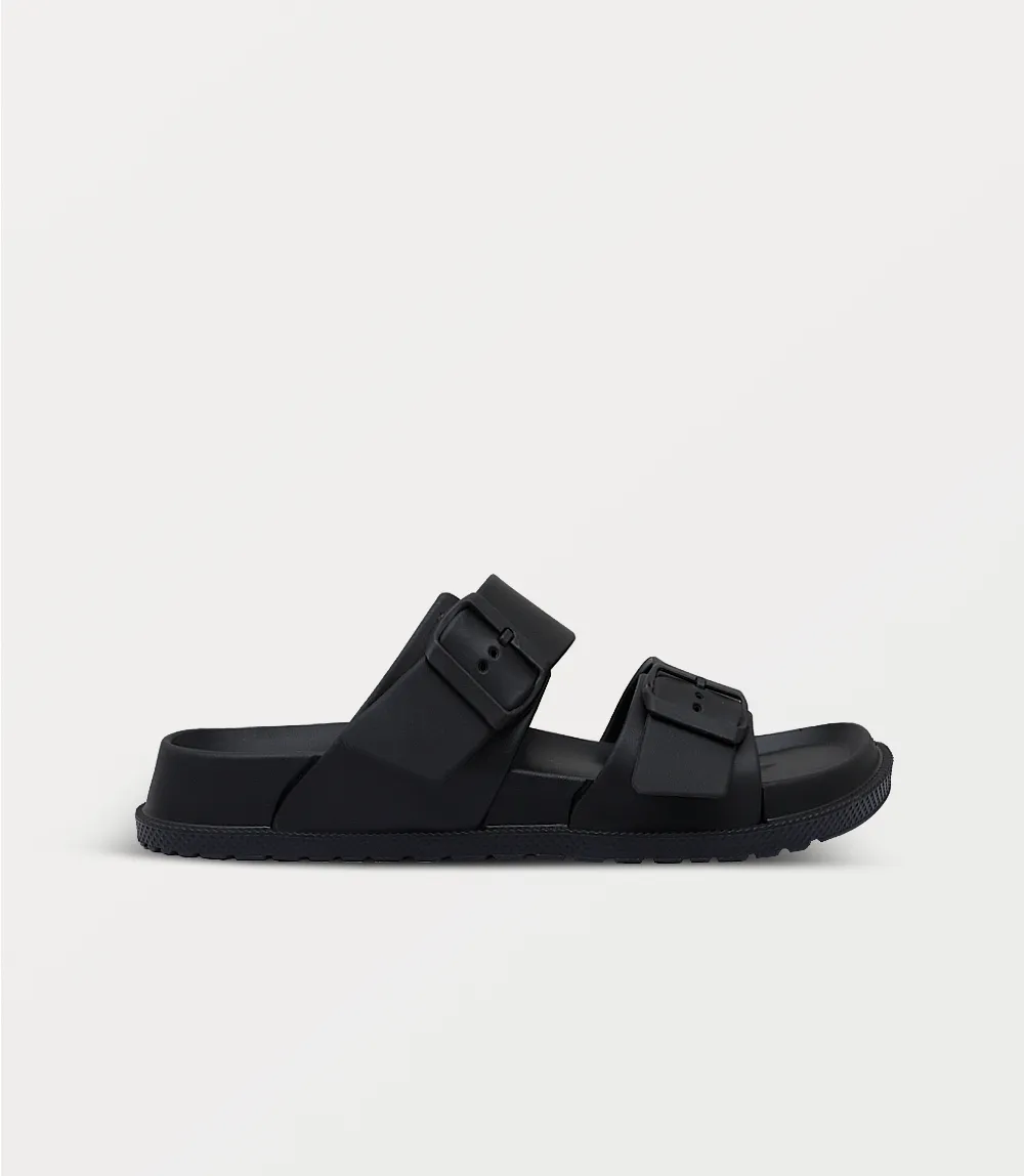 Childrens Slide Sandals BM6807-BLACK-Men Slipper